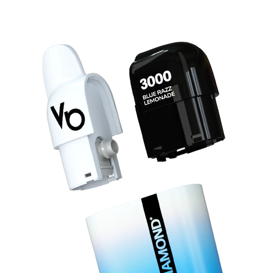 Vapes Bars Diamond 3000 Blue Razz Lemonade Vape Kit - Case of 5