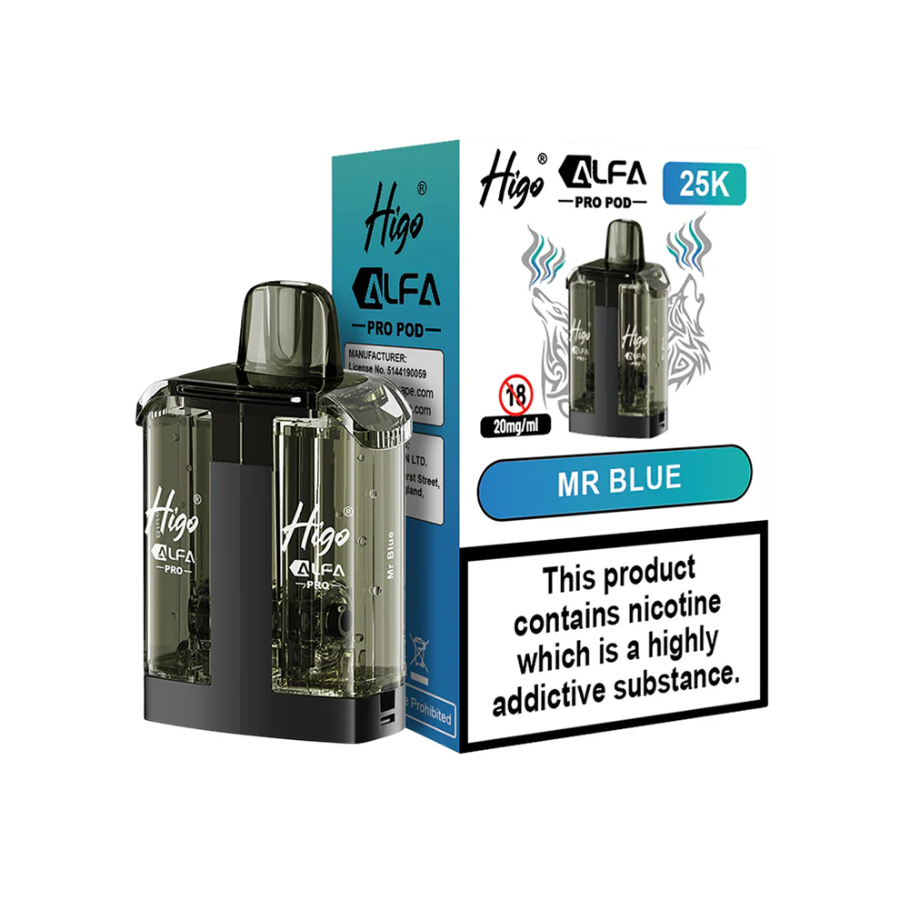 Higo Alfa Pro 25K Pod Mr Blue- Case of 5