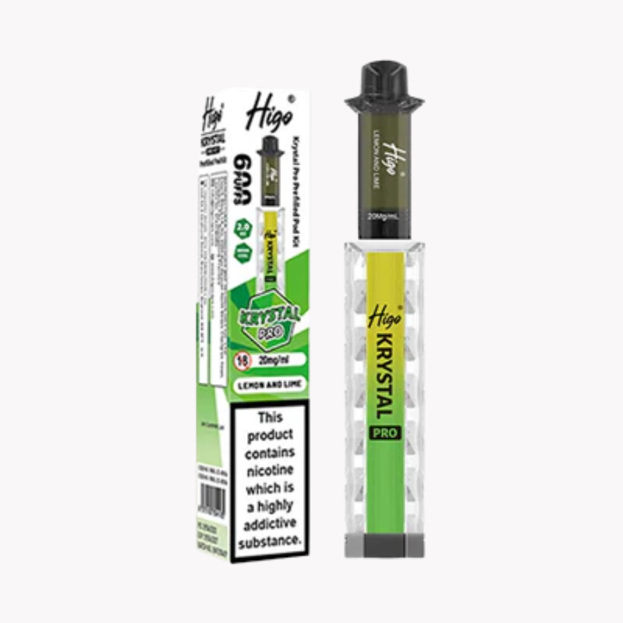 Higo Krystal Pro 600 Lemon and Lime Pod Kit - Case of 10