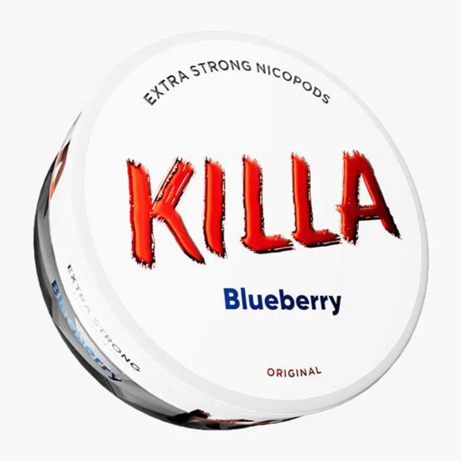 Killa Blueberry Nicotine Pouches 12mg - Case of 10