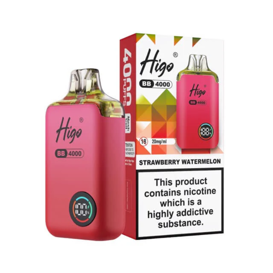 Higo BB 4K Strawberry Watermelon Prefilled Vape Kit - Case of 10