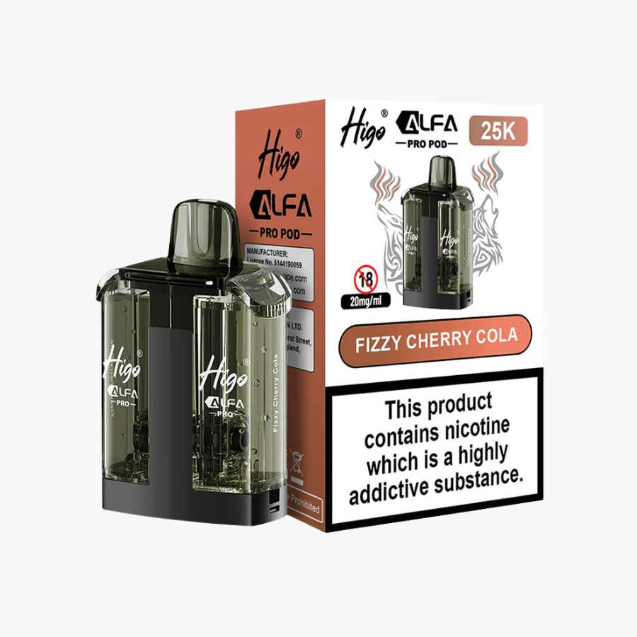 Higo Alfa Pro 25K Pod Fizzy Cherry Cola- Case of 5