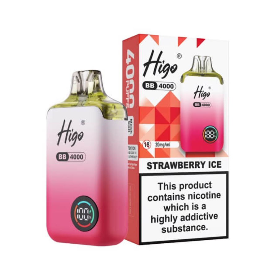 Higo BB 4K Strawberry Ice Prefilled Vape Kit - Case of 10
