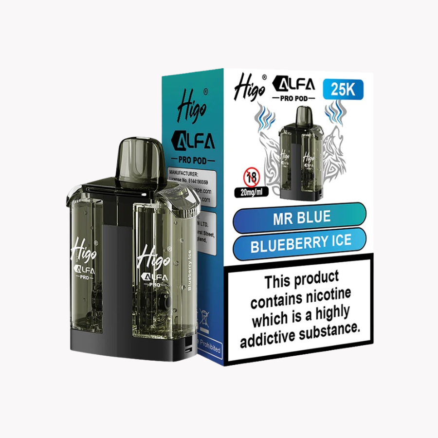Higo Alfa Pro 25K Pod Blueberry Ice Mr Blue- Case of 5