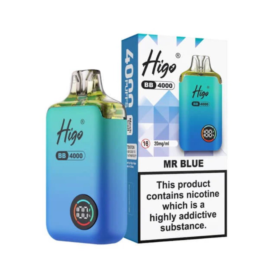 Higo BB 4K Mr Blue Prefilled Vape Kit - Case of 10