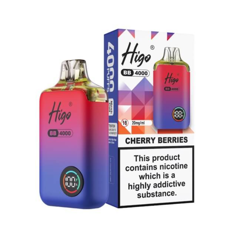 Higo BB 4K Cherry Berries Prefilled Vape Kit- Case of 10