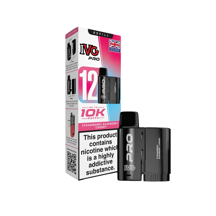 IVG Pro 12 Strawberry Raspberry Cherry Pods - Case of 5