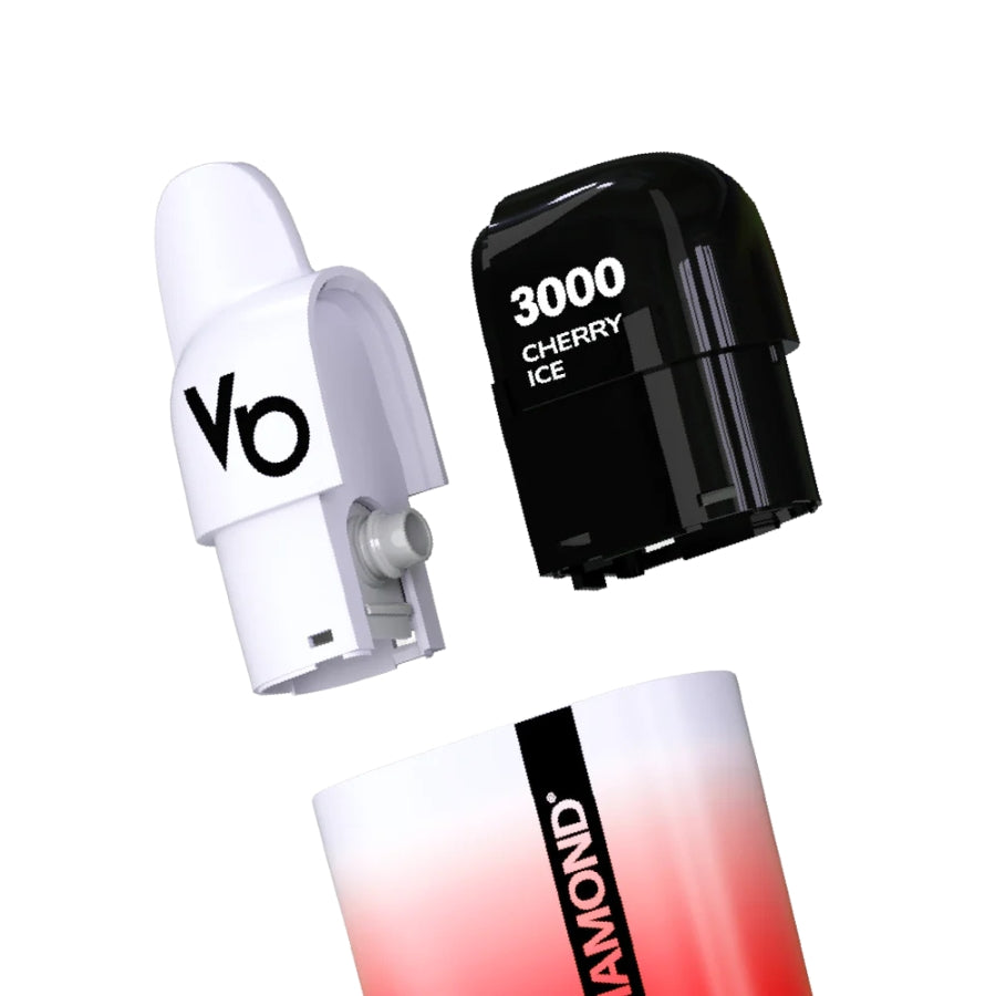 Vapes Bars Diamond 3000 Cherry Ice Vape Kit - Case of 5
