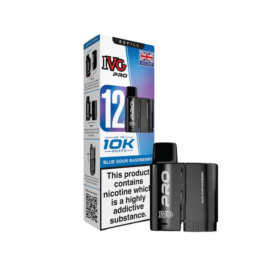 IVG Pro 12 Blue Sour Raspberry Pods - Case of 5