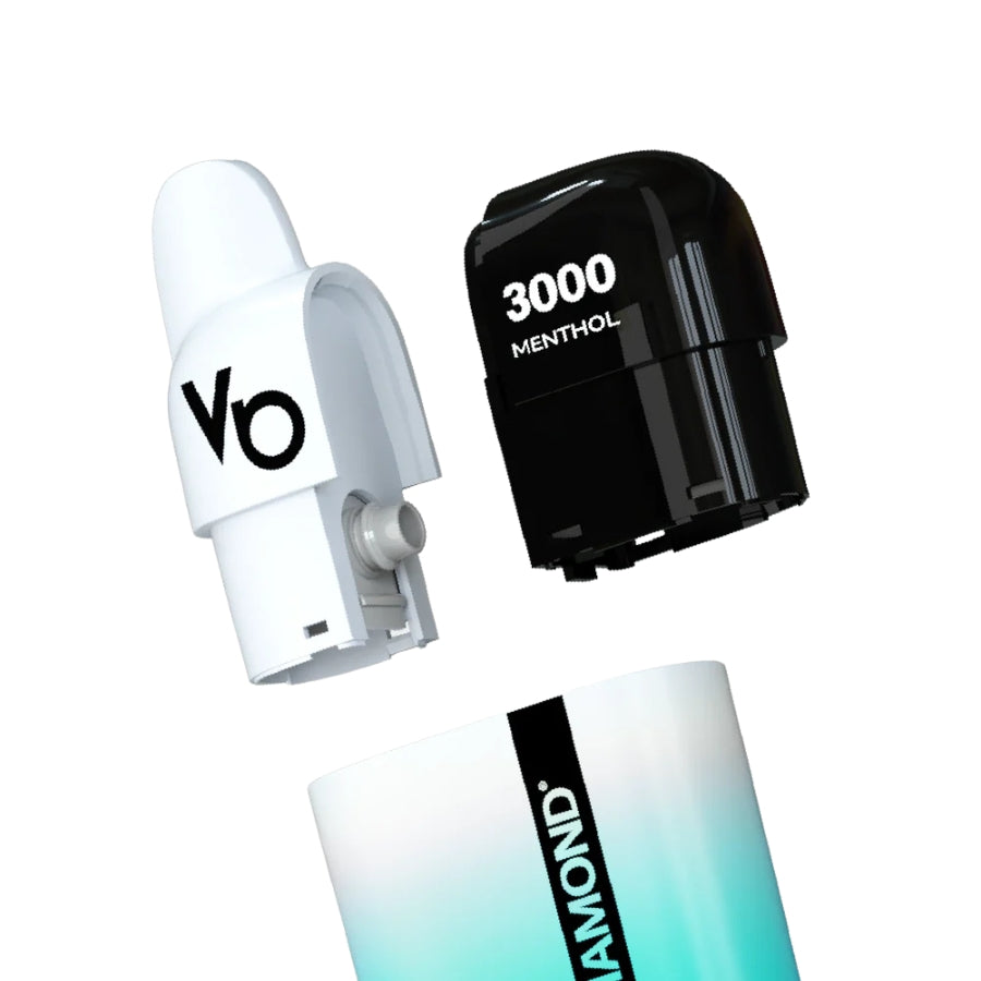 Vapes Bars Diamond 3000 Menthol Vape Kit - Case of 5