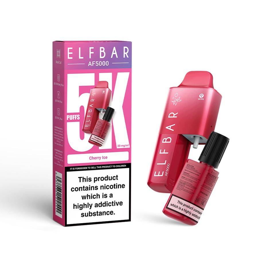 ELFBAR AF5000 Vape Kit, Cherry Ice - Case of 5