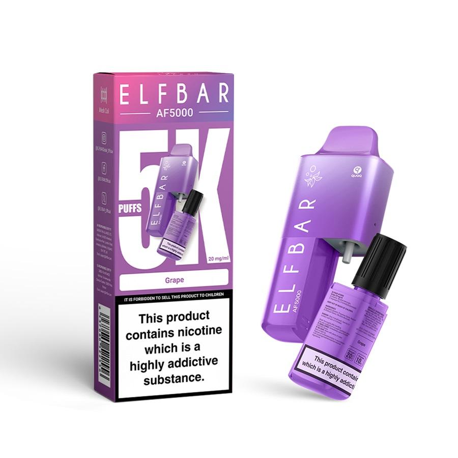 ELFBAR AF5000 Vape Kit, Grape - Case of 5