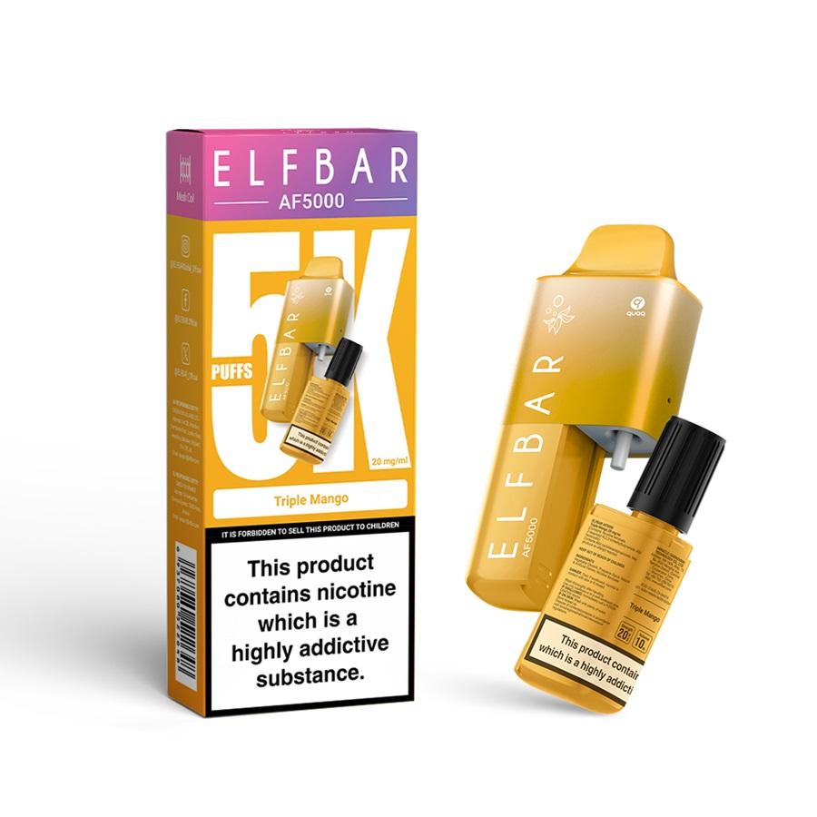 ELFBAR AF5000 Vape Kit, Triple Mango - Case of 5