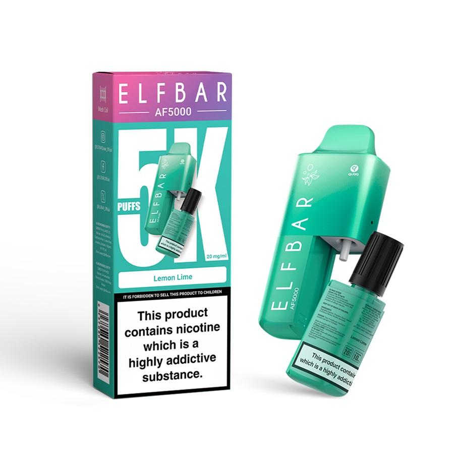 ELFBAR AF5000 Vape Kit, Lemon Lime - Case of 5