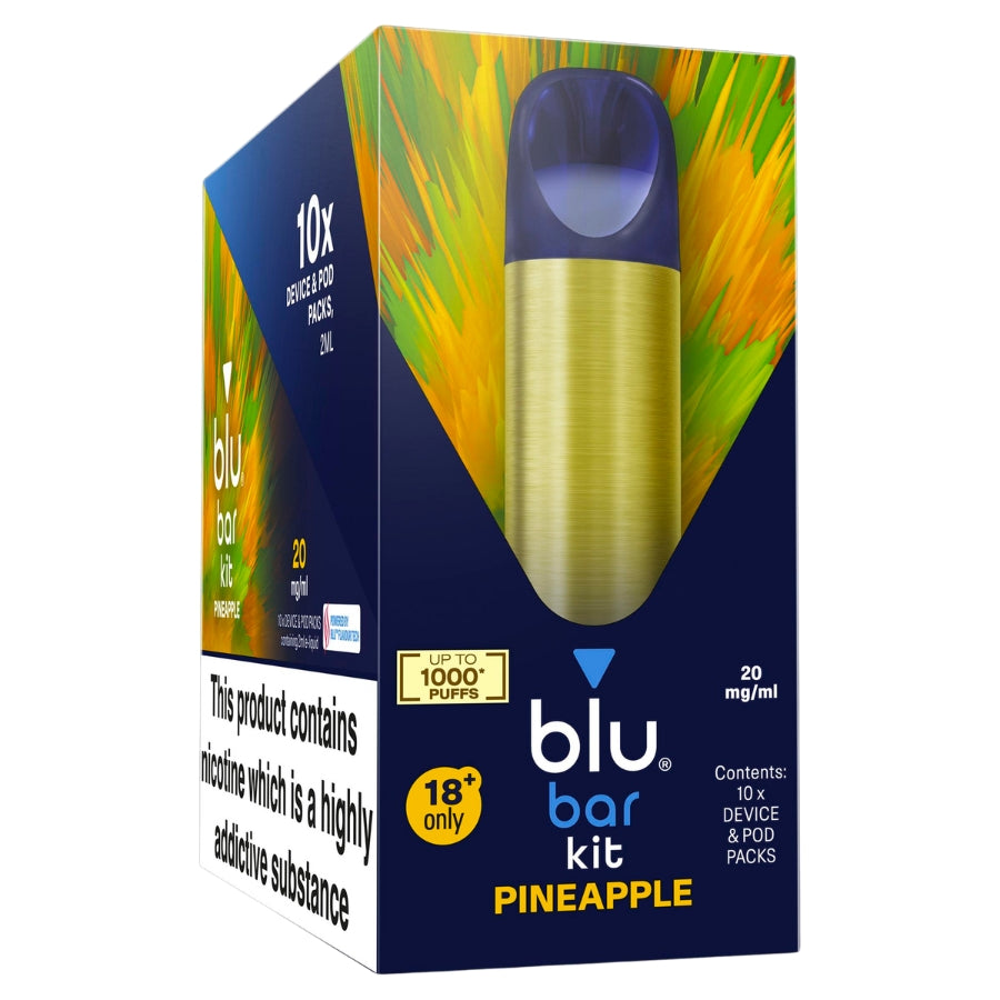 Blu Bar Pineapple Vape Pod Kit 20mg - Case of 10