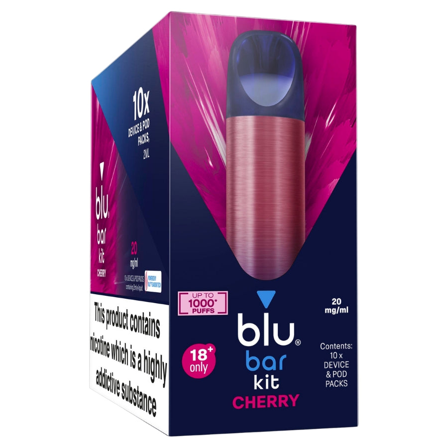 Blu Bar Cherry Vape Pod Kit 20mg - Case of 10