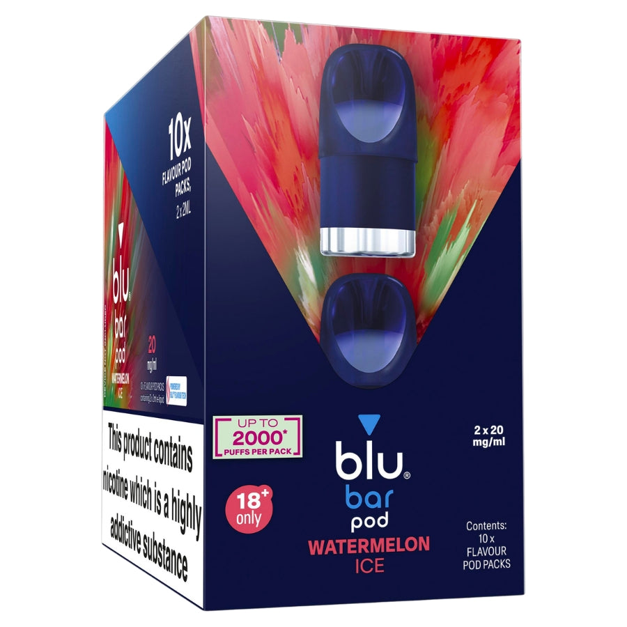 Blu Bar Watermelon Ice Refill Pods 20mg - Case of 10