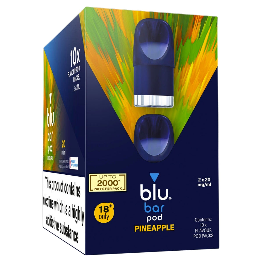 Blu Bar Pineapple Refill Pods 20mg - Case of 10 Blu Bar Pineapple Refill Pods 20mg - Case of 10