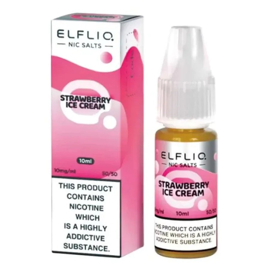 ELFBAR ElfLiq Strawberry Snoow Nic Salt E-Liquid 10ml - Case of 10