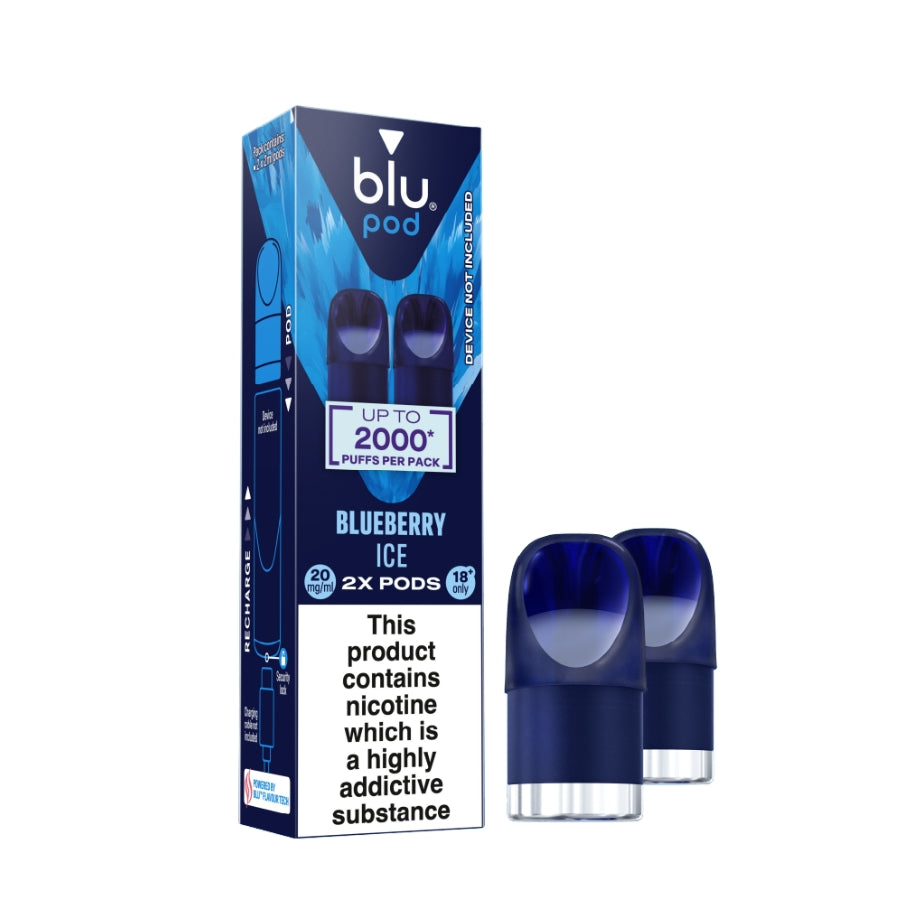Blu Bar Blueberry Ice Refill Pods 20mg - Case of 10