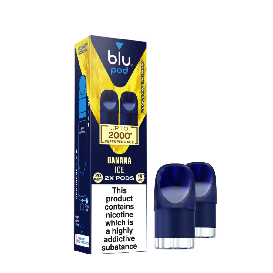 Blu Bar Banana Ice  Refill Pods 20mg - Case of 10