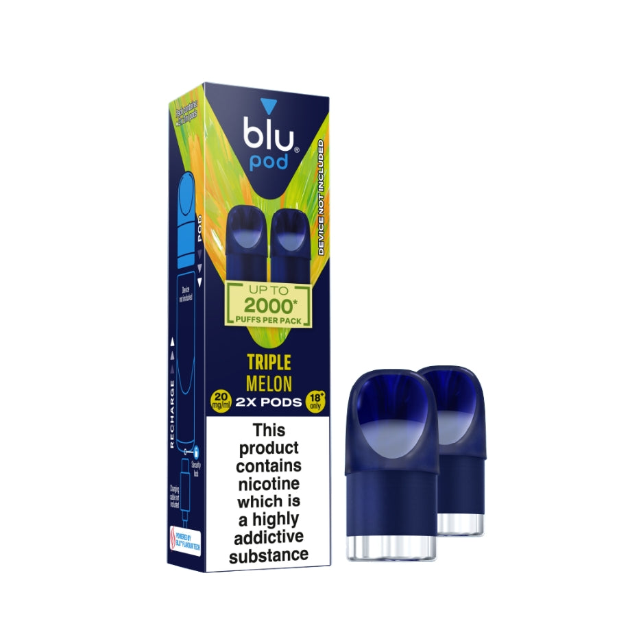 Blu Bar Triple Melon Refill Pods 20mg - Case of 10