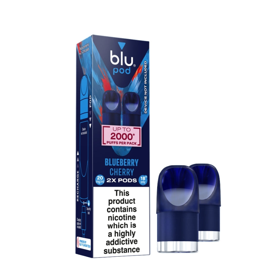 Blu Bar Blueberry Cherry Refill Pods 20mg - Case of 10