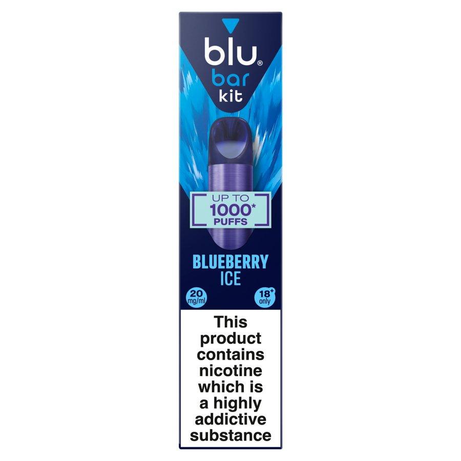 Blu Bar Blueberry Ice Vape Pod Kit 20mg - Case of 10