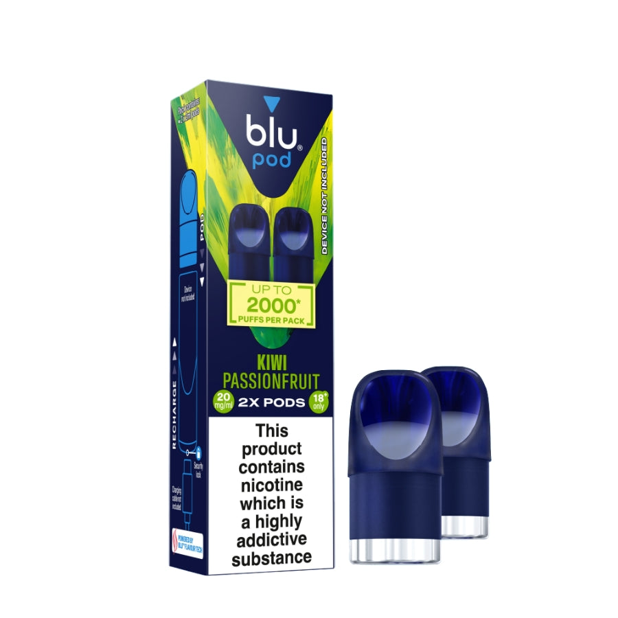 Blu Bar Kiwi Passionfruit Refill Pods 20mg - Case of 10