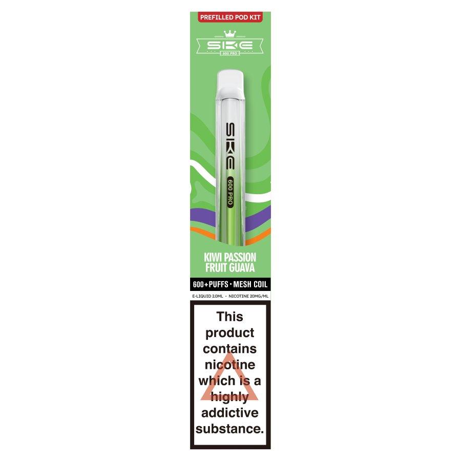 SKE Crystal 600 Pro Pod Kit Kiwi Passion Fruit Guava- Case of 10