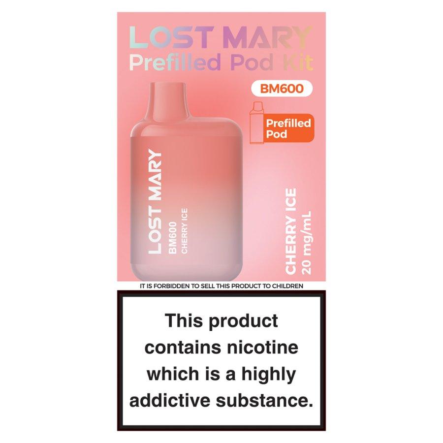 Lost Mary BM600 Cherry Ice Pod Kit  - Case of 10