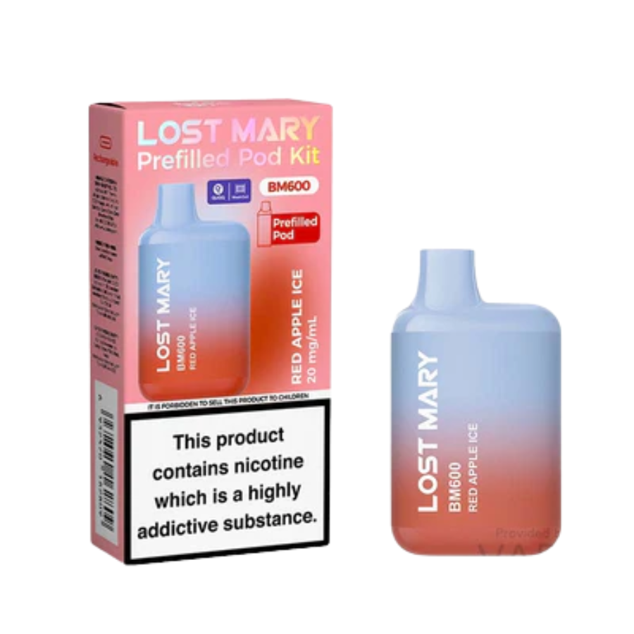Lost Mary BM600 Red Apple Ice Pod Kit - Case of 10