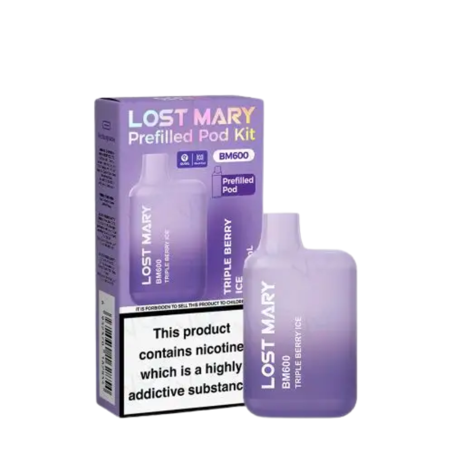 Lost Mary BM600 Triple Berry Ice Pod Kit - Case of 10