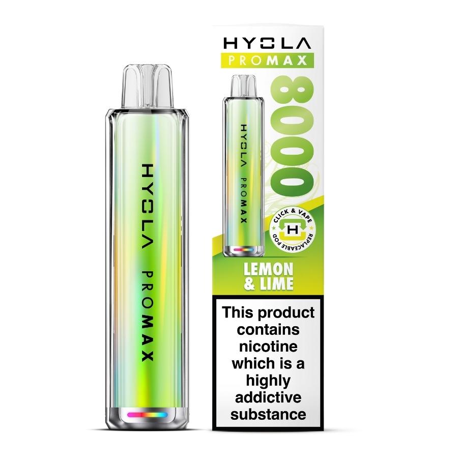 Hyola Pro Max 8000 Lemon & Lime Vape Kit - Case of 5