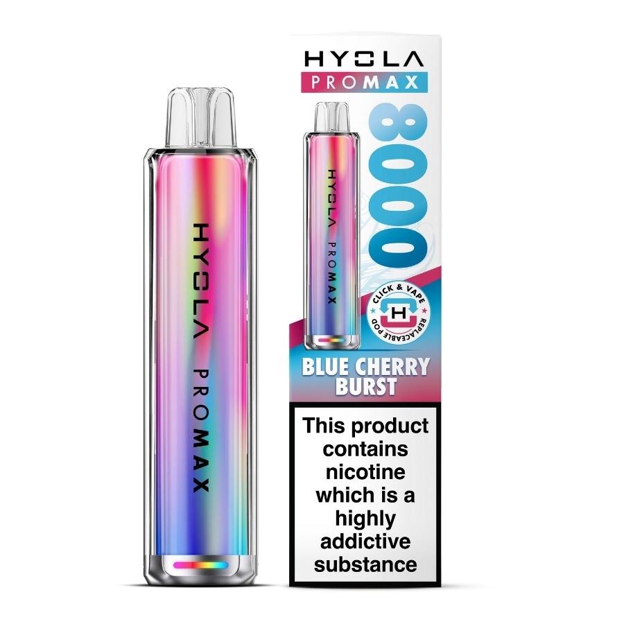 Hyola Pro Max 8000 Blue Cherry Burst Vape Kit - Case of 5