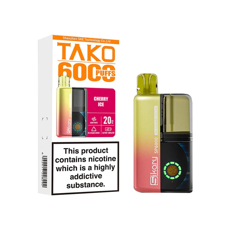 Sikary SP6000 Prefilled Cherry Ice Pod Kit - Case of 5