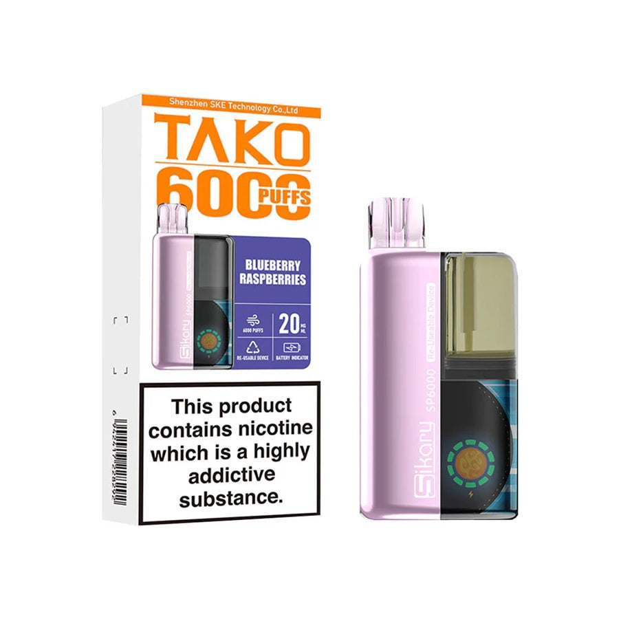 Sikary SP6000 Prefilled Blueberry Raspberry Pod Kit - Case of 5