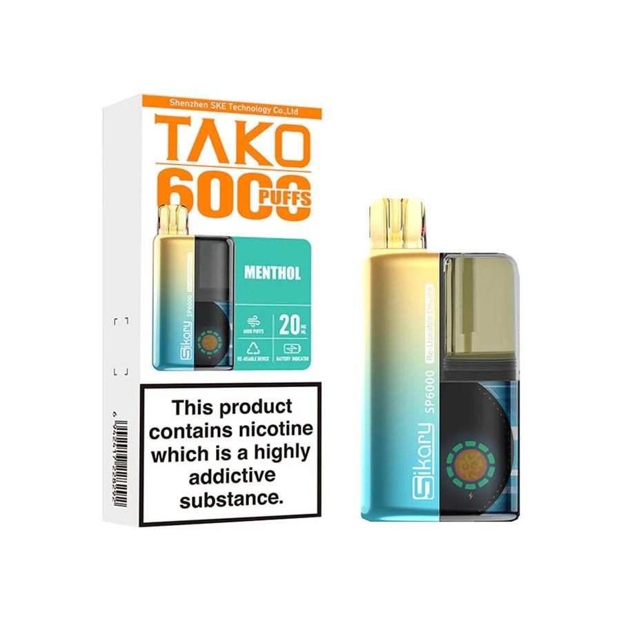 Sikary SP6000 Prefilled Menthol Ice Pod Kit - Case of 5