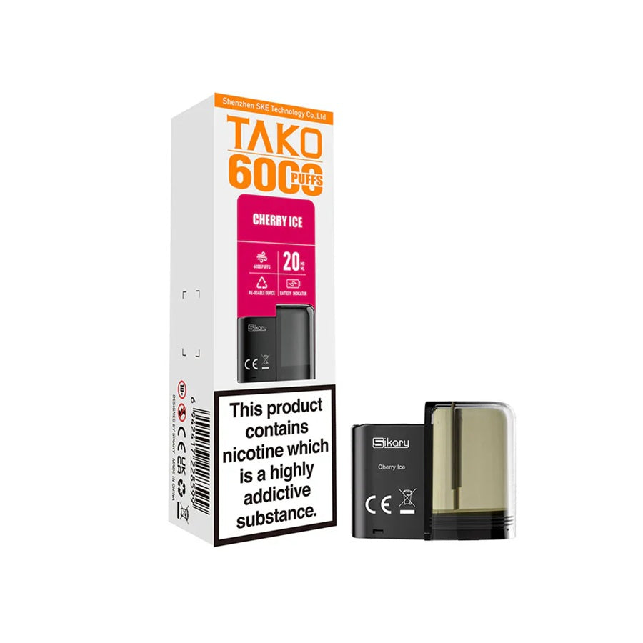 Sikary SP6000 Prefilled Cherry Ice Refill Pods - Case of 5