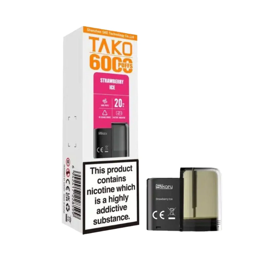 Sikary SP6000 Prefilled Strawberry Ice Refill Pods - Case of 5