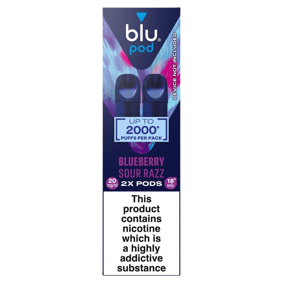 Blu Bar Blueberry Sour Razz Refill Pods 20mg - Case of 10