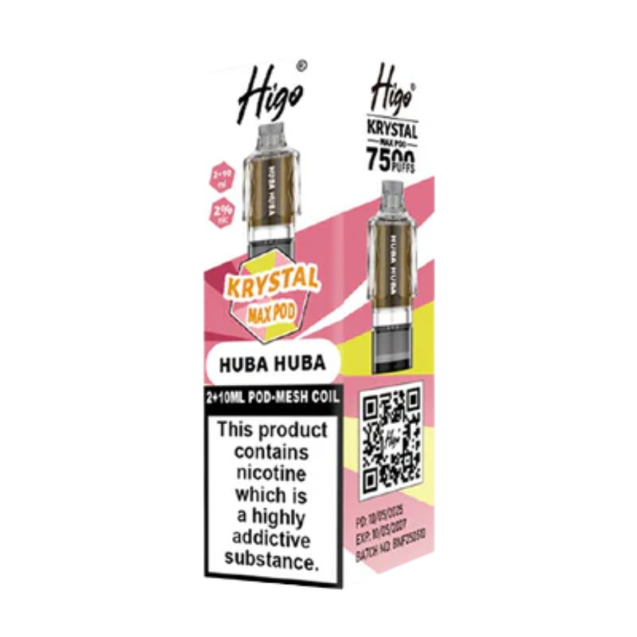 Higo Krystal Max 7500 Huba Huba Prefilled Pods - Case of 5
