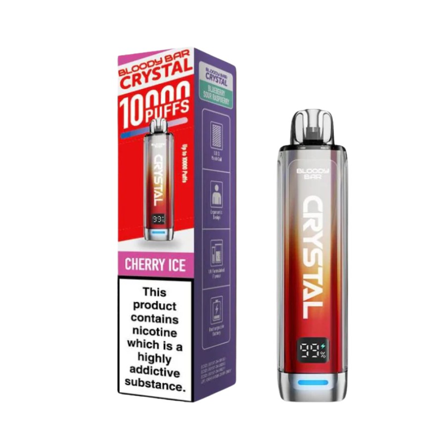 Bloody Bar Crystal 10k Cherry Ice Vape Kit - Case of 5
