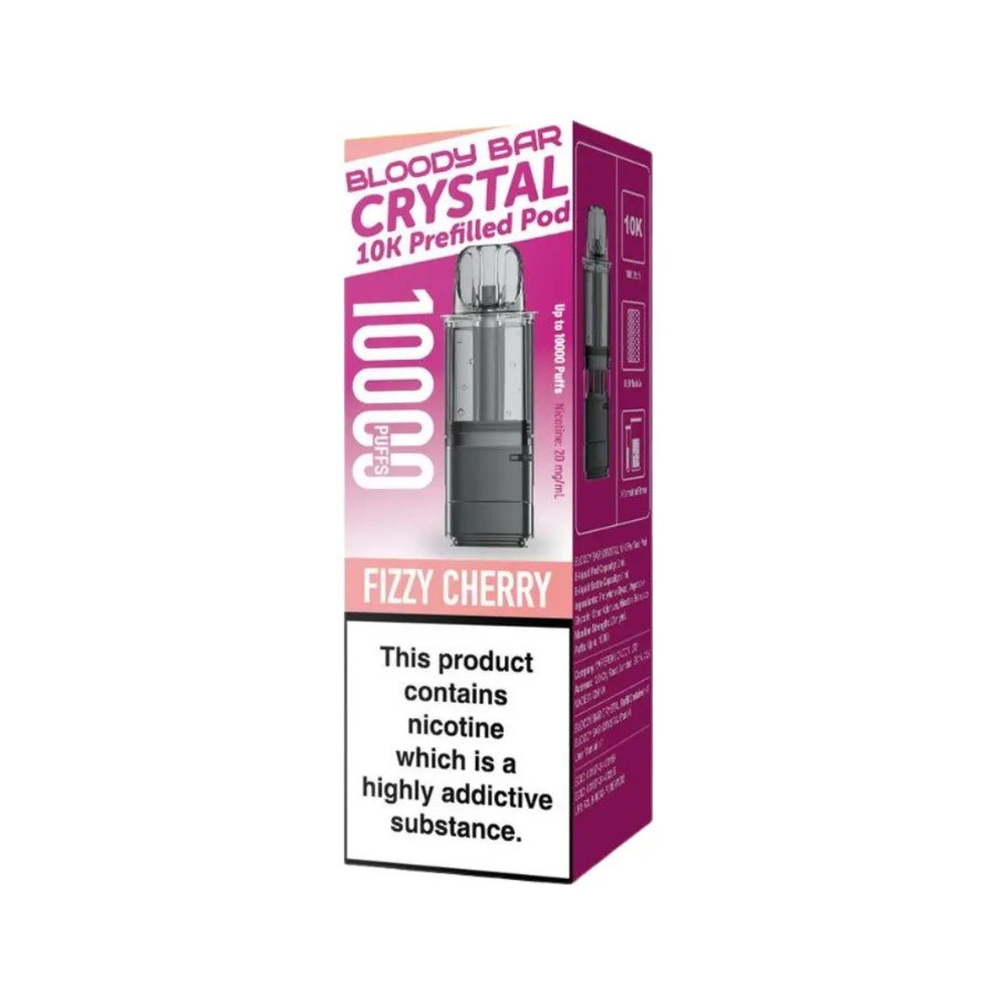 Bloody Bar Crystal 10k Fizzy Cherry Refill Pods - Case of 5