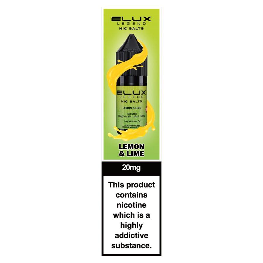 Elux Legend Lemon Lime Nic Salt E-Liquid 20mg- Case of 10