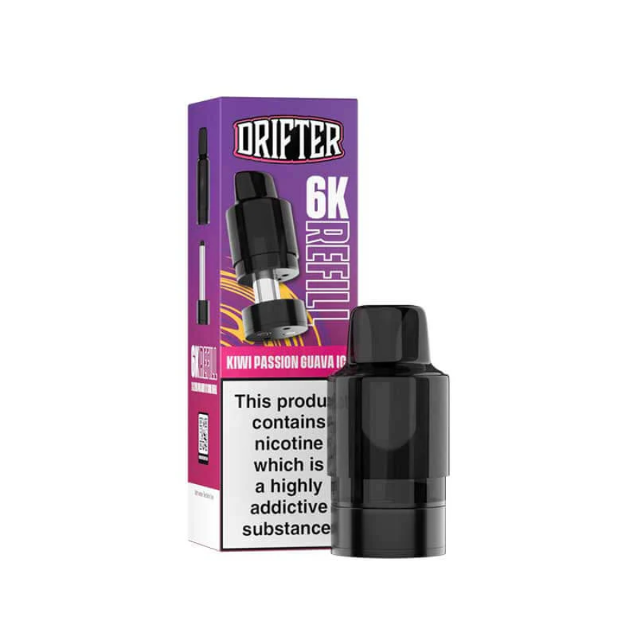 Drifter 6K Kiwi Passion Guava Ice Pod Refill Pack - Case of 5