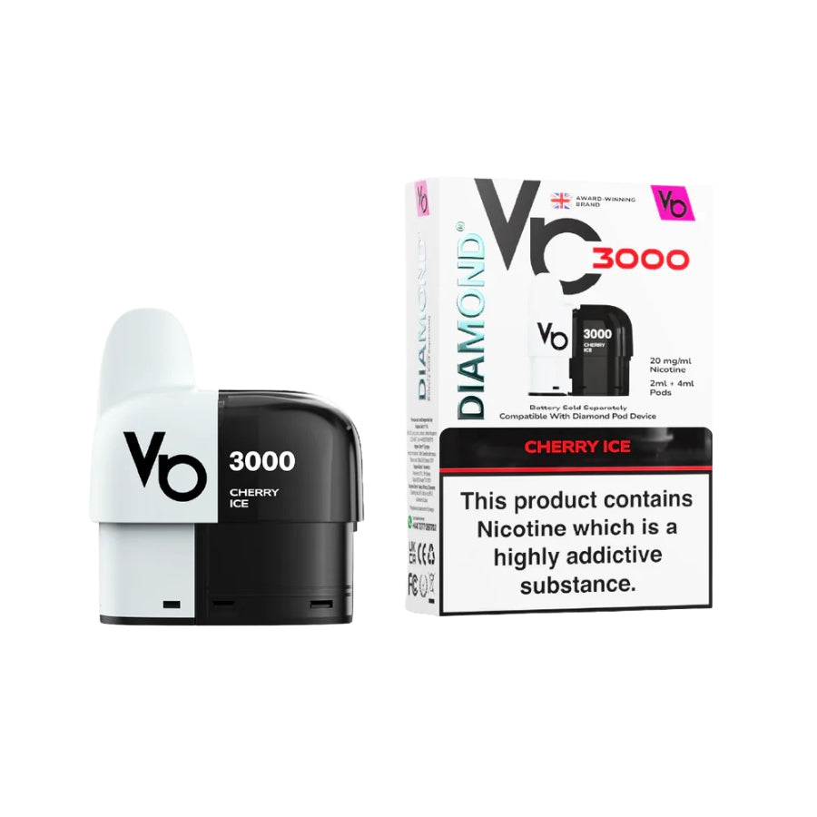 Vape Bars Diamond 3000 Cherry Ice Refill Pod - Case of 10