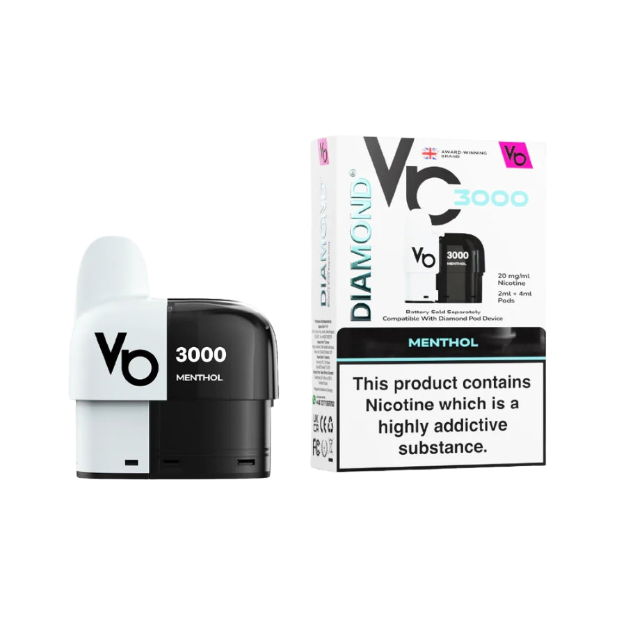 Vape Bars Diamond 3000 Menthol Refill Pod - Case of 10