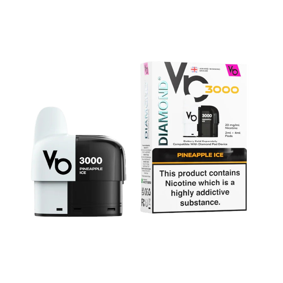 Vape Bars Diamond 3000 Pineapple Ice Refill Pod - Case of 10