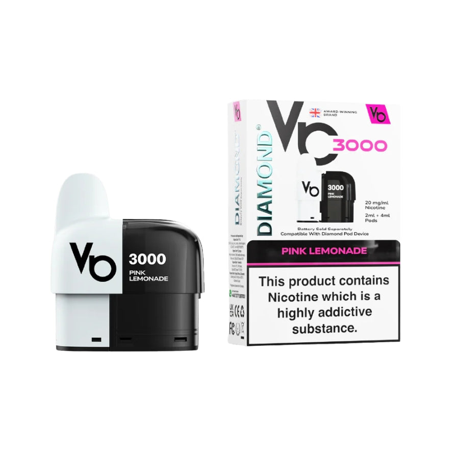 Vape Bars Diamond 3000 Pink Lemonade Refill Pod - Case of 10